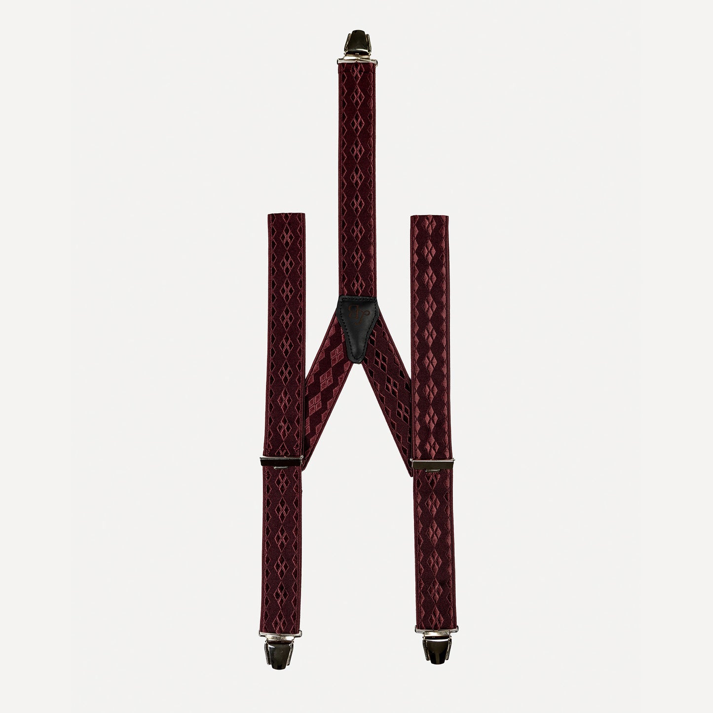 Bretelle bordeaux losange Léopold face