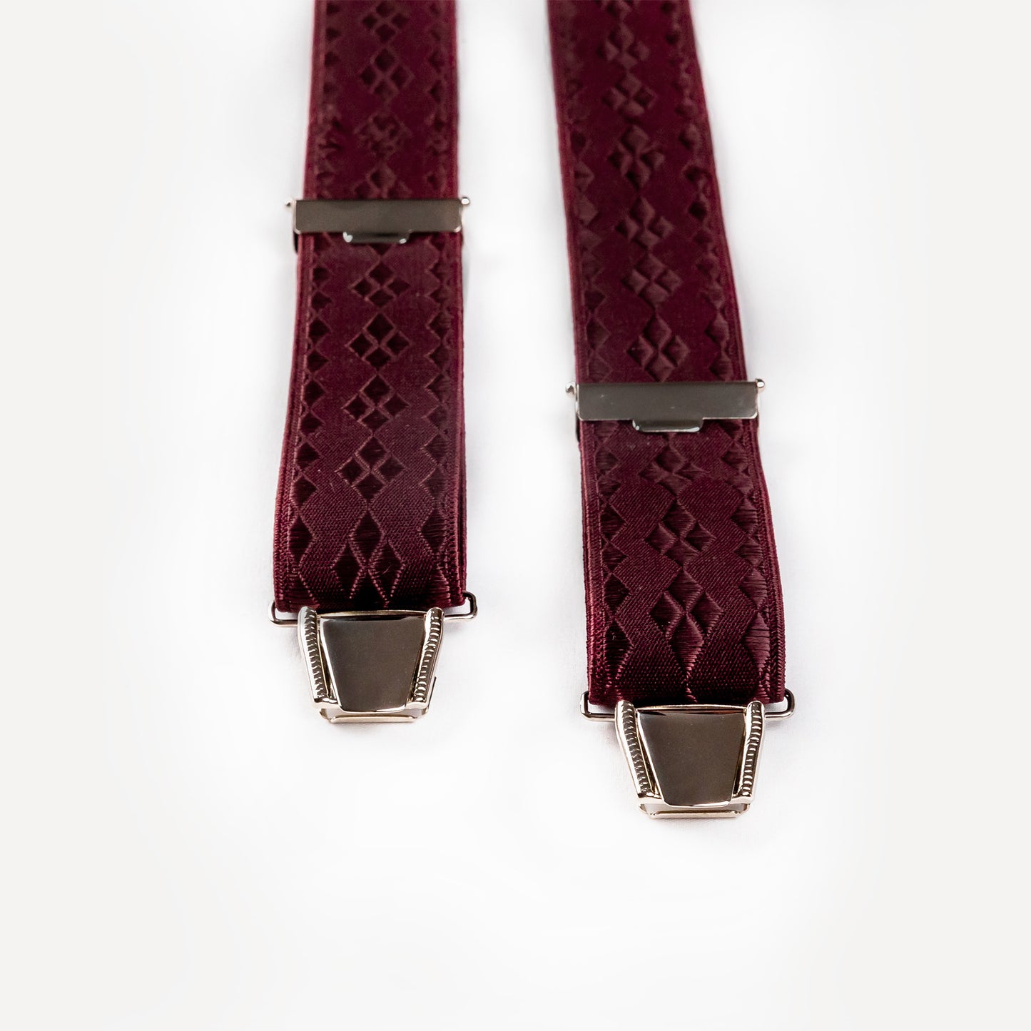 Bretelle bordeaux losange Léopold pince