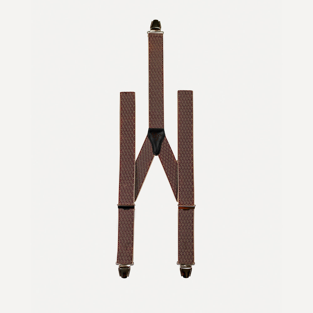 
                  
                    Bretelle bordeaux losange quadrille Armand face
                  
                