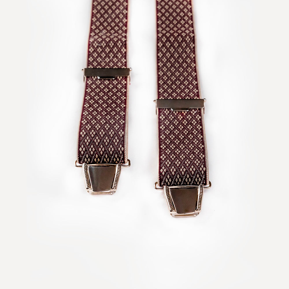 
                  
                    Bretelle bordeaux losange quadrille Armand pince
                  
                
