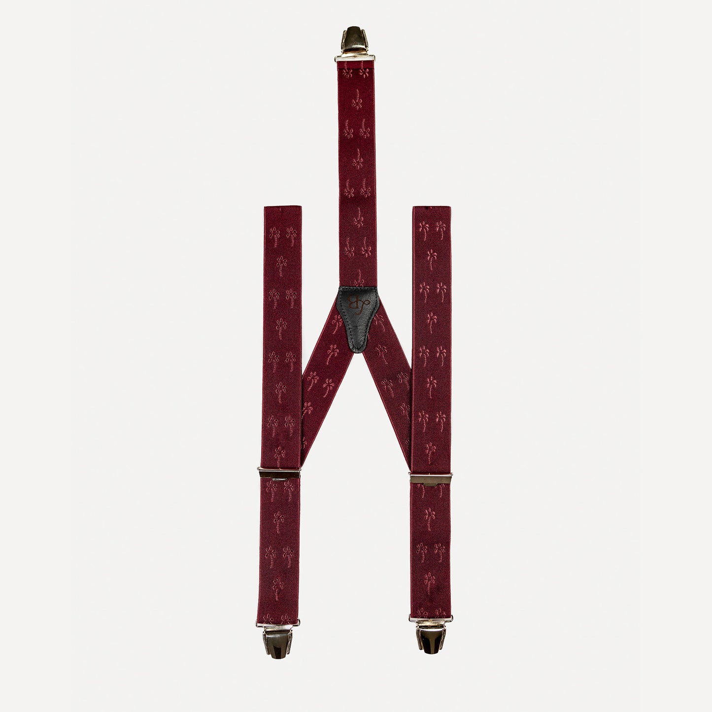 Bretelle fantaisie bordeaux Palmier Matteo face