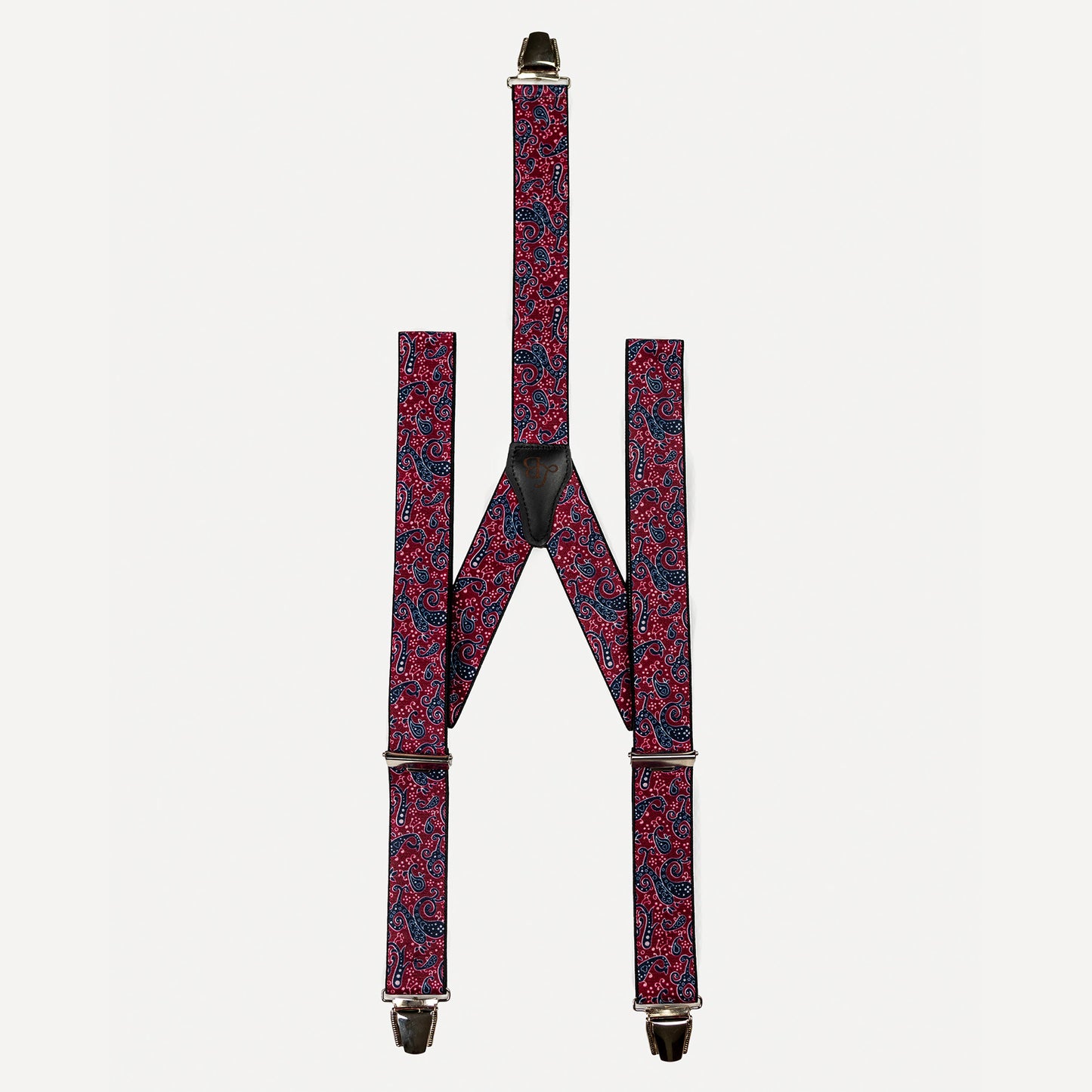Bretelle fantaisie paisley bordeaux Elias face