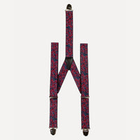 Bretelle fantaisie paisley bordeaux Elias face