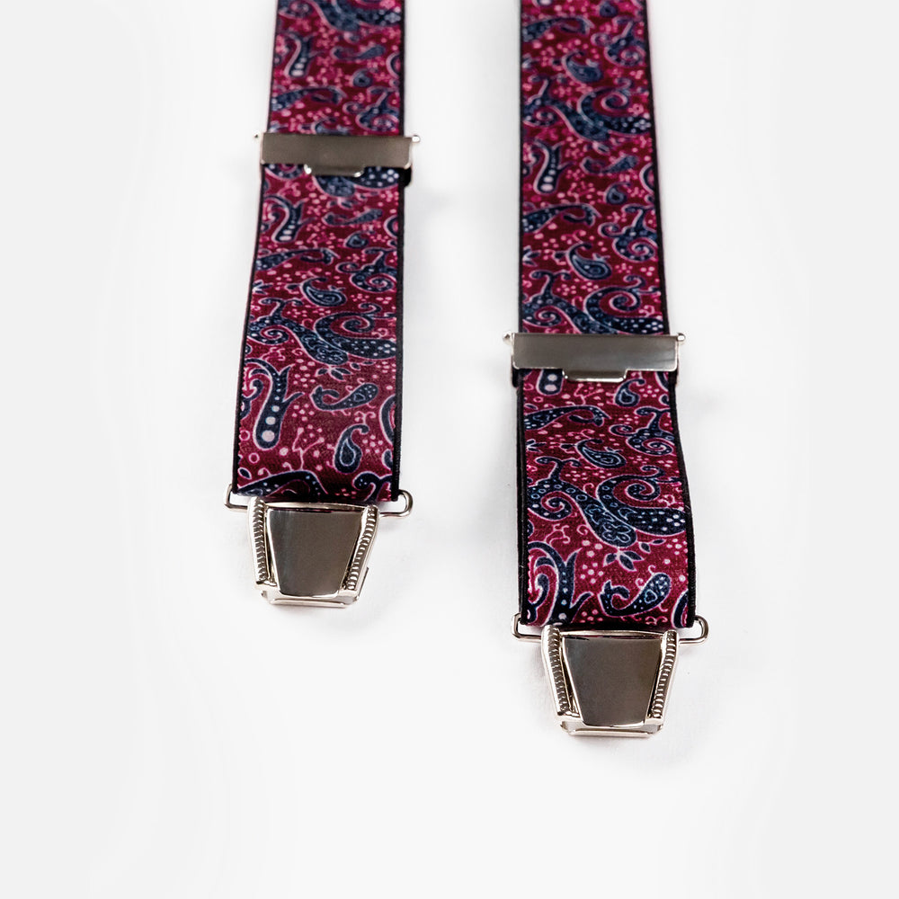 
                  
                    Bretelle fantaisie paisley bordeaux Elias pince
                  
                