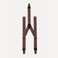 Bretelle patte cuir bordeaux losange quadrille Armand face