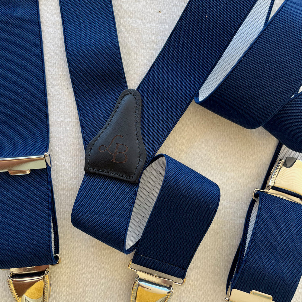 Bretelles homme Unie Bleu Marine Charles ensemble