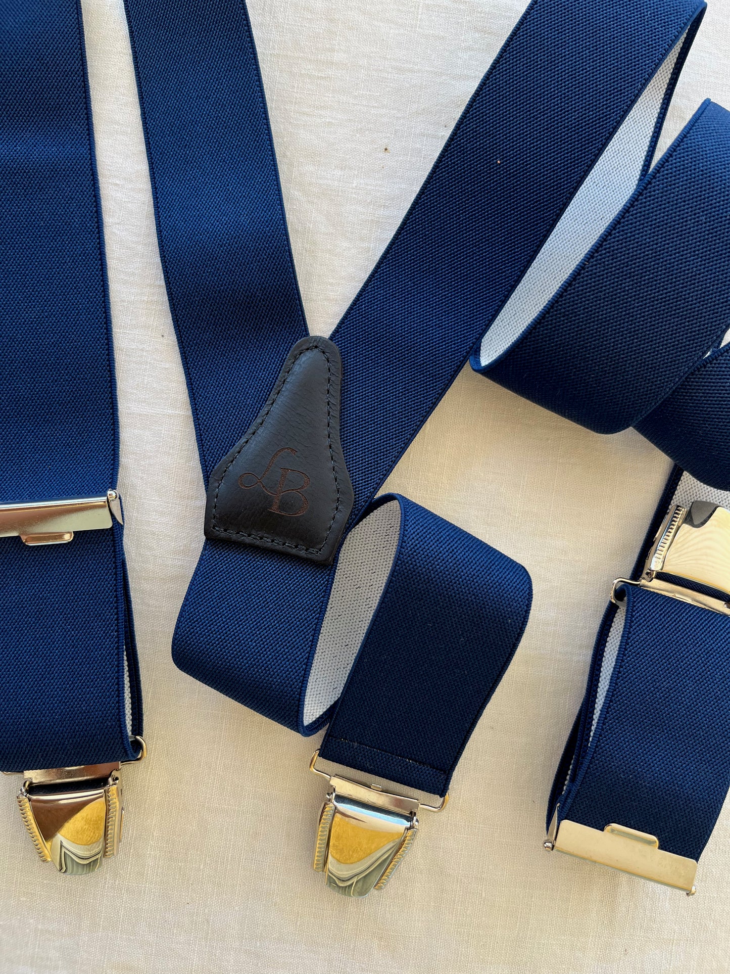 Bretelles homme Unie Bleu Marine Charles ensemble