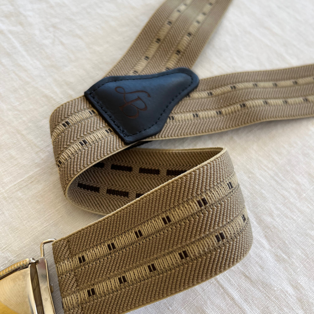 
                  
                    Bretelles homme beige bande Alexandre bande
                  
                