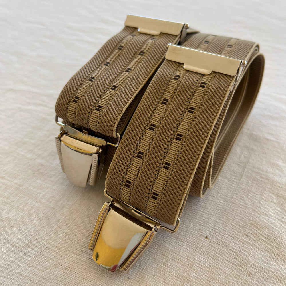 
                  
                    Bretelles homme beige bande Alexandre pince
                  
                