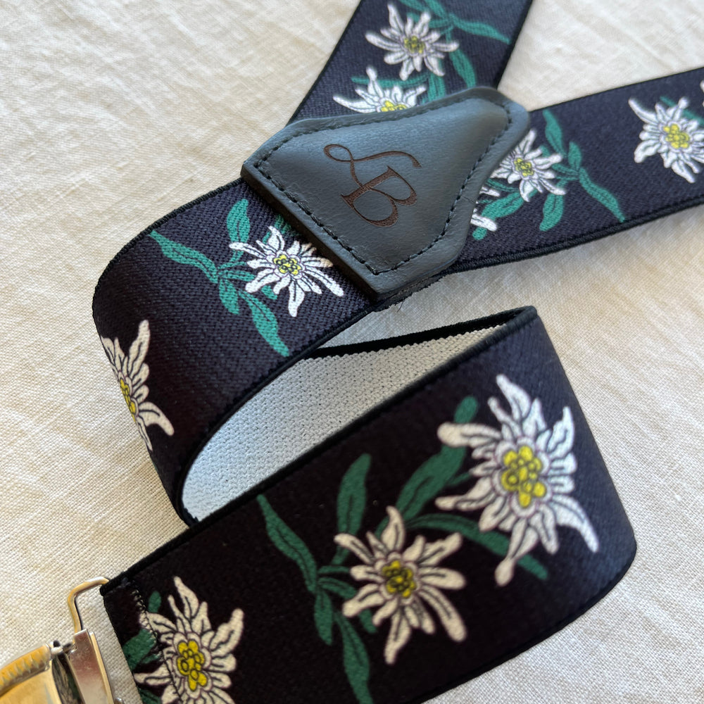 
                  
                    Bretelles homme bleu obscure fleur Hamilton bande
                  
                