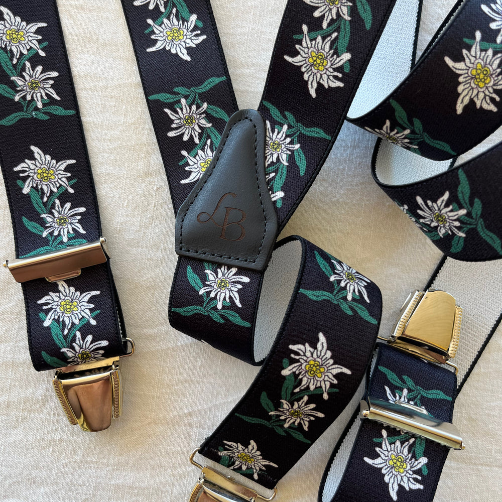 Bretelles homme bleu obscure fleur Hamilton ensemble