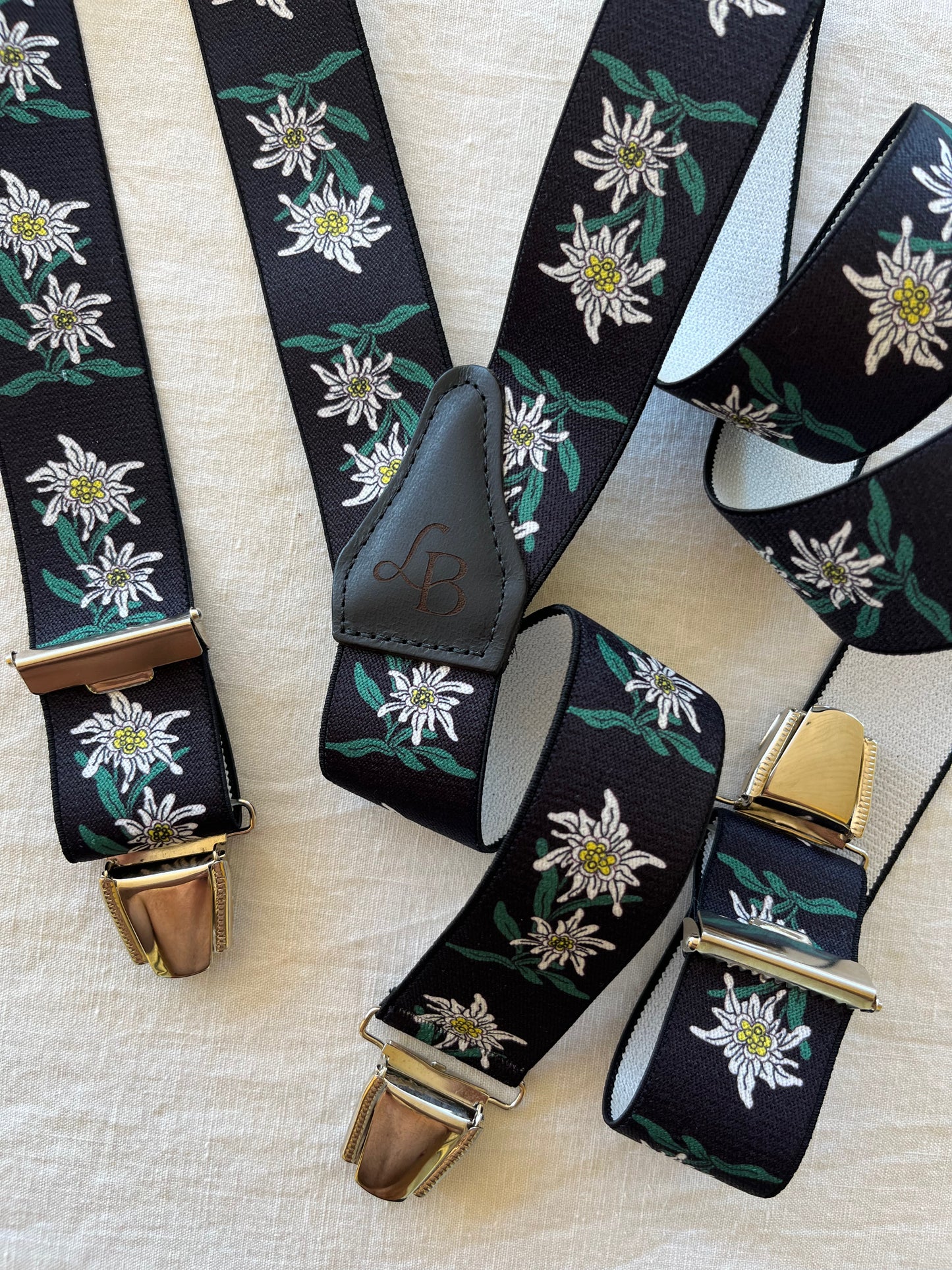 Bretelles homme bleu obscure fleur Hamilton ensemble