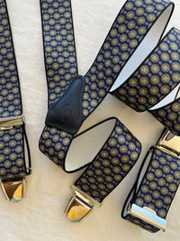 Bretelles homme bleu à pois Antoine ensemble