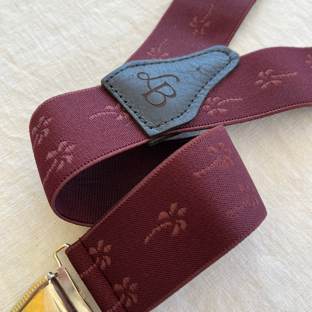 
                  
                    Bretelles homme bordeaux Palmier Matteo bande
                  
                