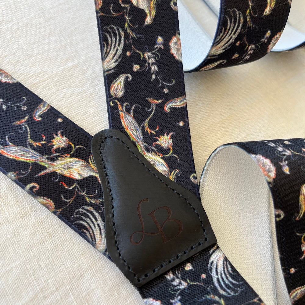 
                  
                    Bretelles homme noir phenix Arsene dos cuir
                  
                