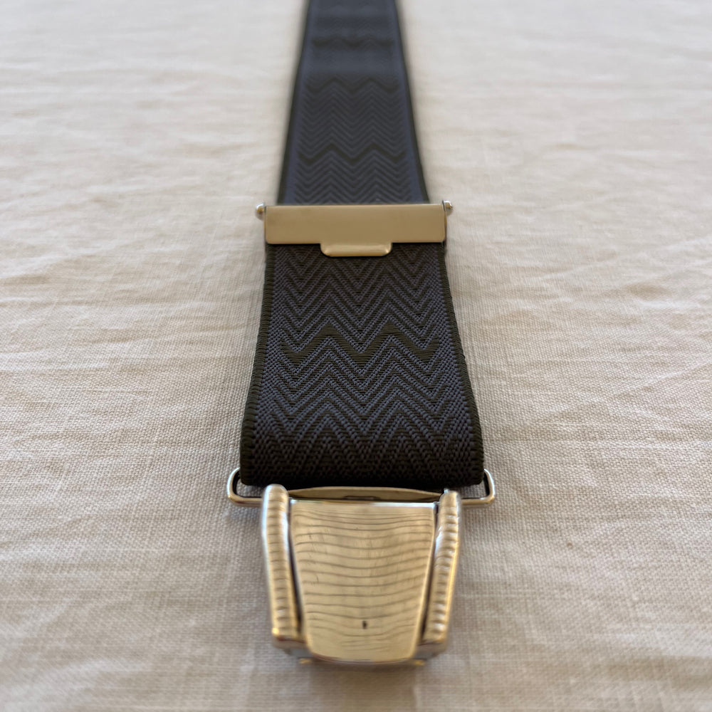 
                  
                    Bretelles homme vert profond zigzag Lucien pince
                  
                