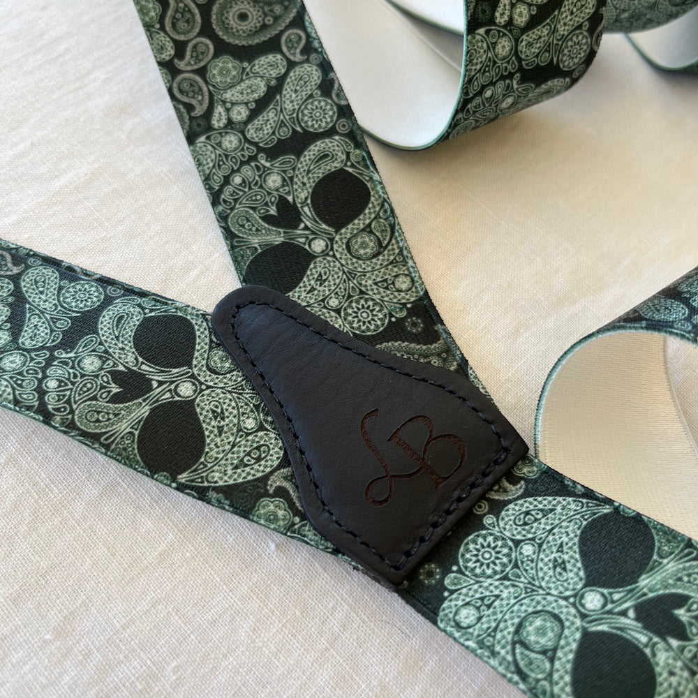 
                  
                    Bretelles homme vert tete de mort Emile dos cuir
                  
                