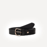Ceinture fine en cuir noir de Bastien