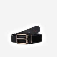 Ceinture noir en tissu et cuir de Gaston