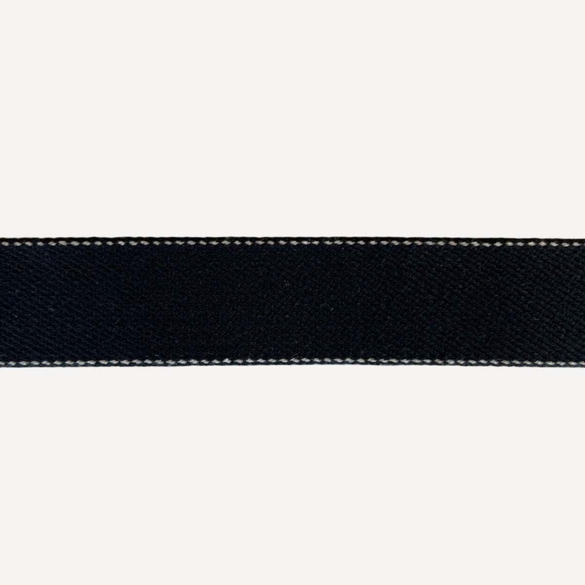 Ceinture noir en tissu et cuir de Gaston bande