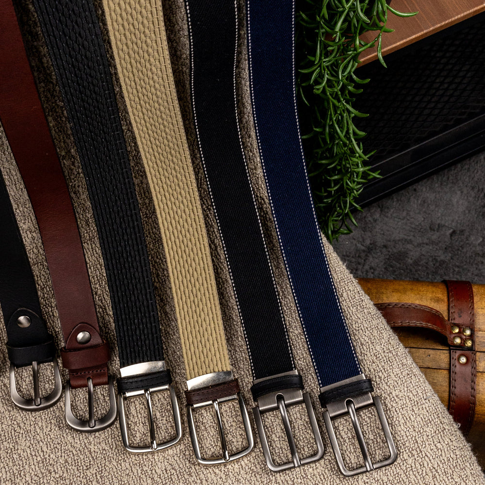 ceinture homme cuir et tissu chaise