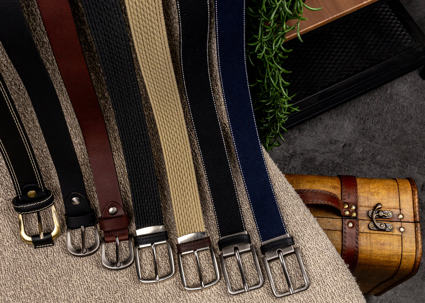 ceinture homme cuir et tissu chaise