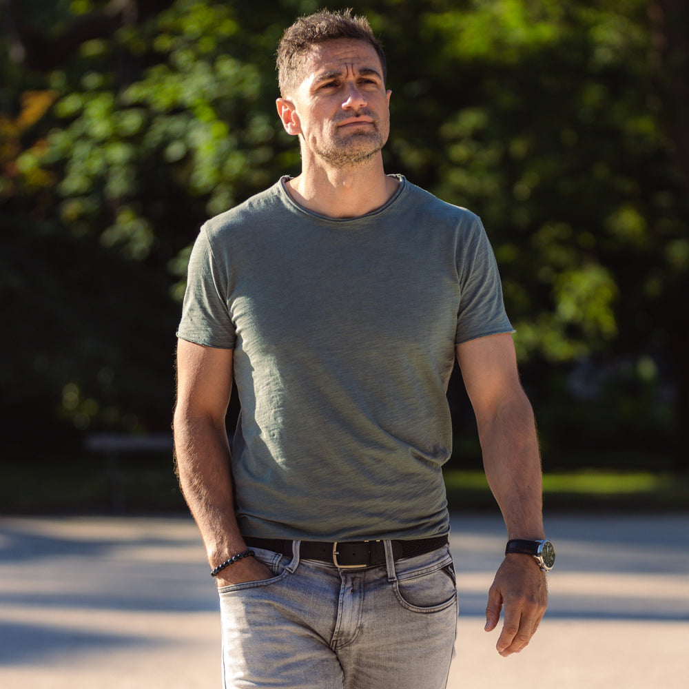 
                  
                    homme Ceinture tressee noire en tissu et cuir Tom
                  
                