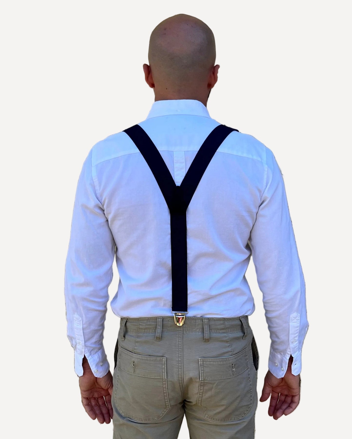 homme_dos_chemise_blanc Bretelle Unie bleue profond obscure Rainure Gedeon