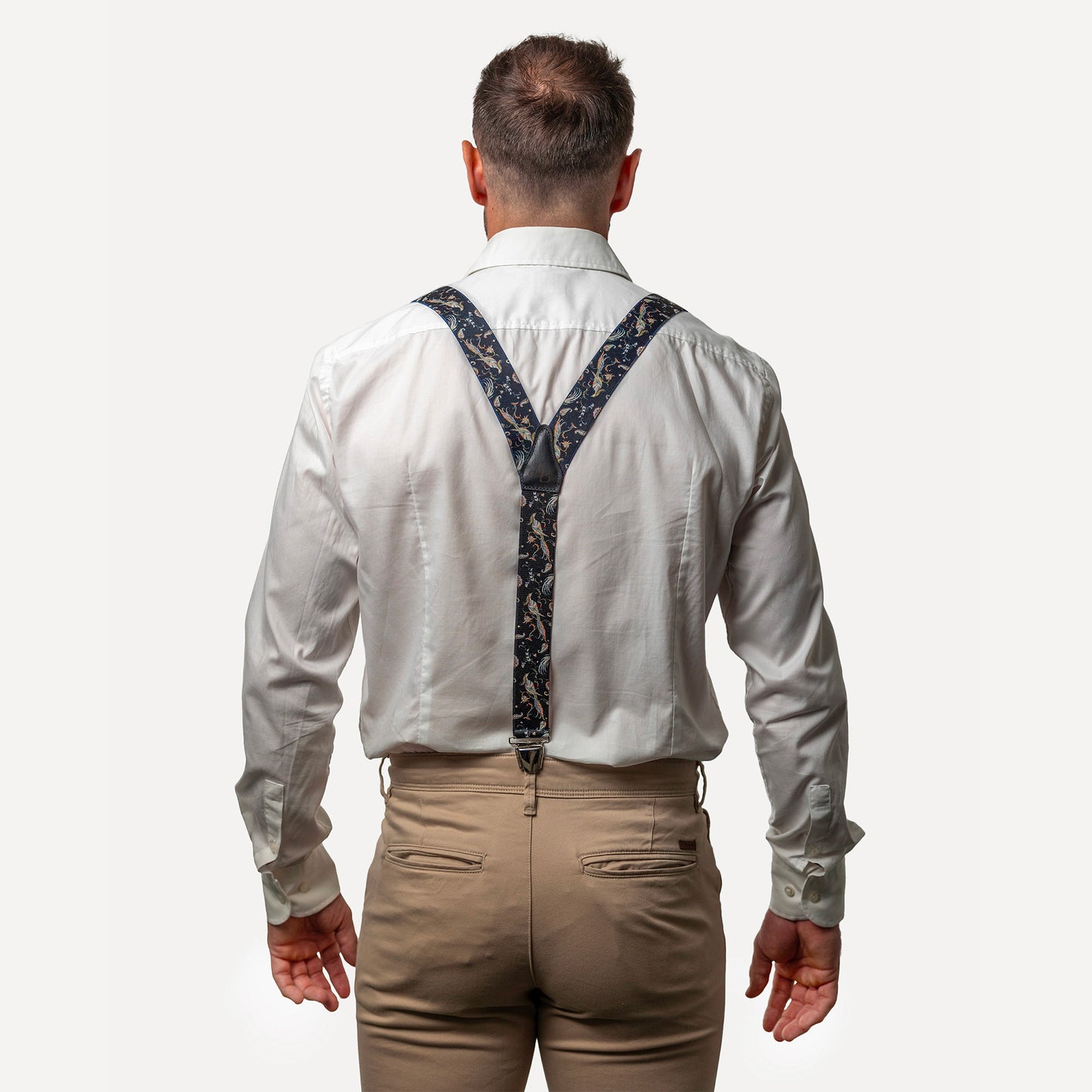 homme dos chemise blanc Bretelle fantaisie noir phenix Arsene
