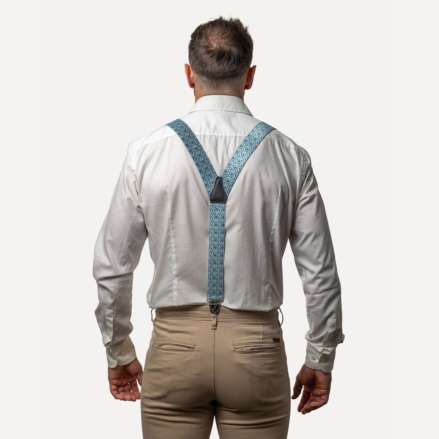 homme dos chemise blanc Bretelle fantaisie été