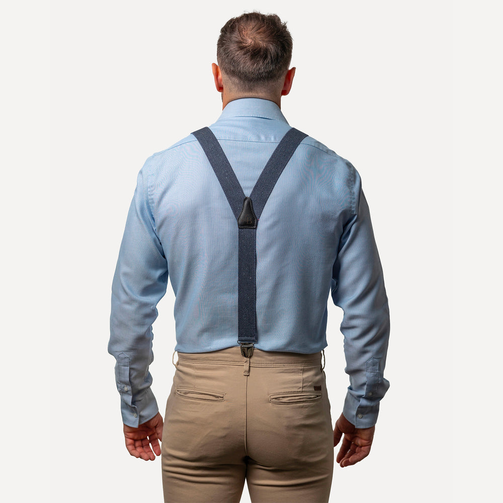 
                  
                    homme dos chemise bleue Bretelle Rdenim bleu jean Romain
                  
                