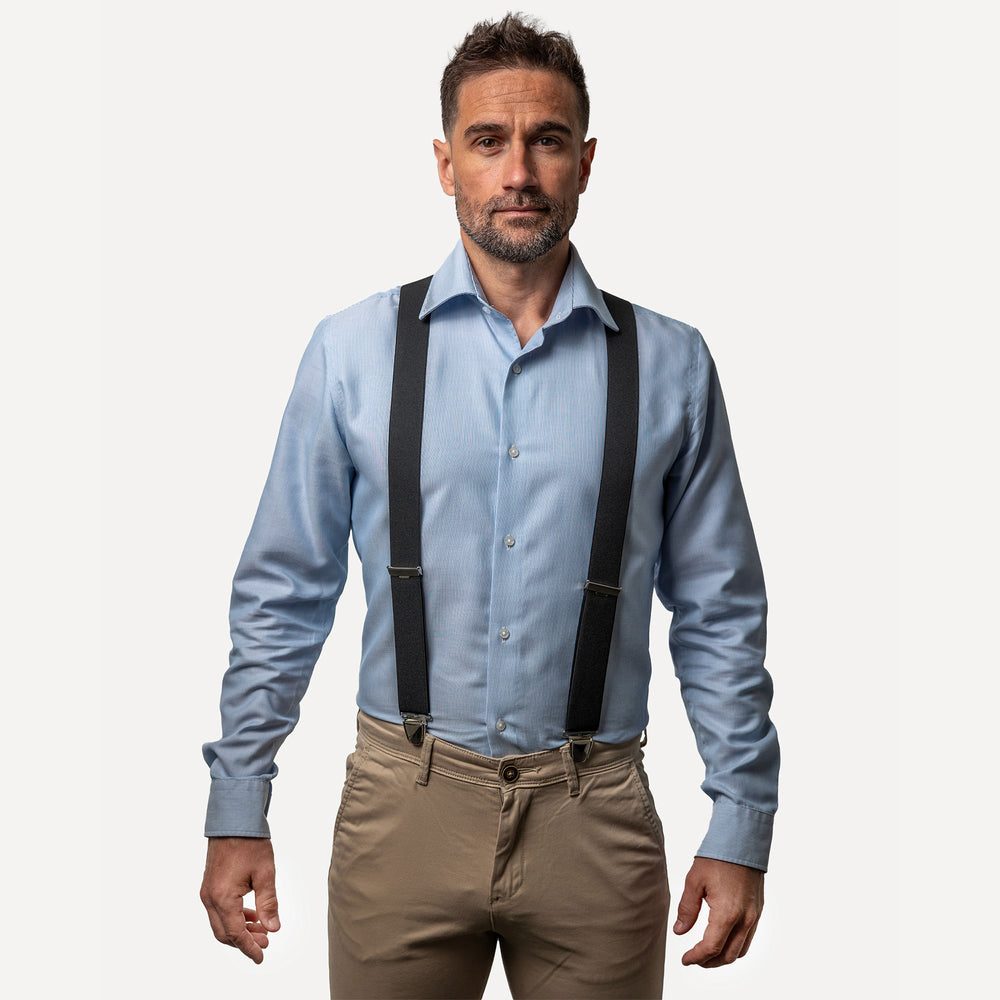 
                  
                    homme face chemise bleue Bretelle Unie Noir 
                  
                